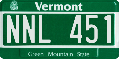 VT license plate NNL451