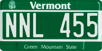 VT license plate NNL455