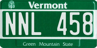 VT license plate NNL458