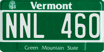VT license plate NNL460