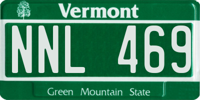 VT license plate NNL469