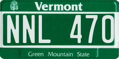 VT license plate NNL470
