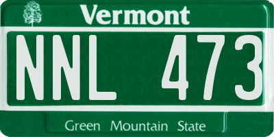 VT license plate NNL473