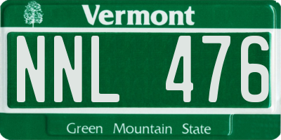 VT license plate NNL476