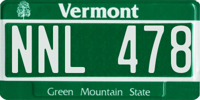 VT license plate NNL478