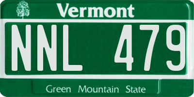 VT license plate NNL479