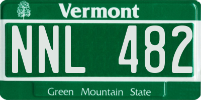 VT license plate NNL482