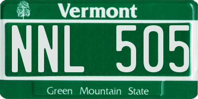 VT license plate NNL505