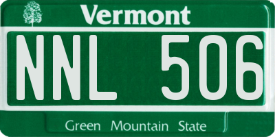 VT license plate NNL506
