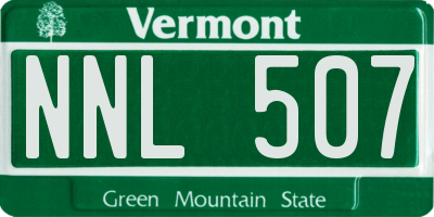 VT license plate NNL507