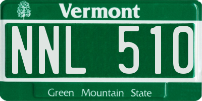 VT license plate NNL510