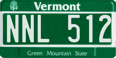 VT license plate NNL512