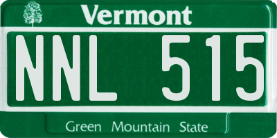 VT license plate NNL515