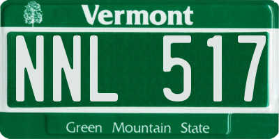 VT license plate NNL517