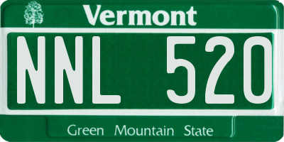 VT license plate NNL520