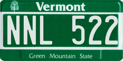 VT license plate NNL522