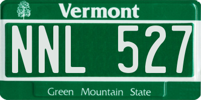 VT license plate NNL527