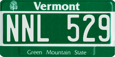 VT license plate NNL529