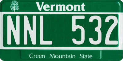 VT license plate NNL532