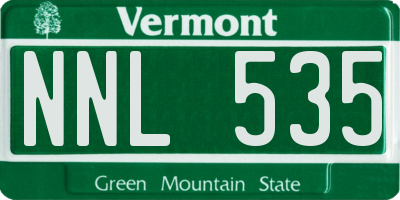 VT license plate NNL535