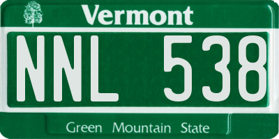 VT license plate NNL538