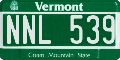 VT license plate NNL539