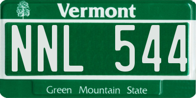 VT license plate NNL544