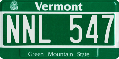 VT license plate NNL547