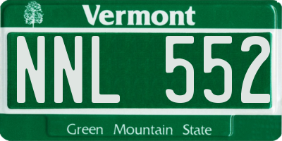 VT license plate NNL552