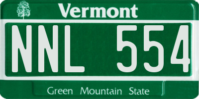 VT license plate NNL554