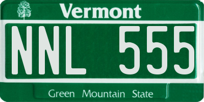 VT license plate NNL555