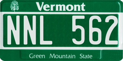 VT license plate NNL562
