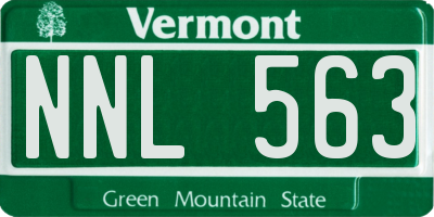 VT license plate NNL563