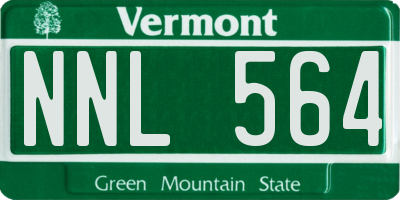 VT license plate NNL564