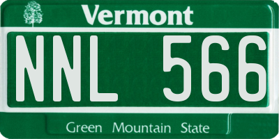 VT license plate NNL566