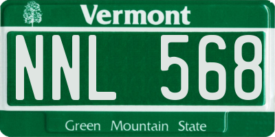 VT license plate NNL568