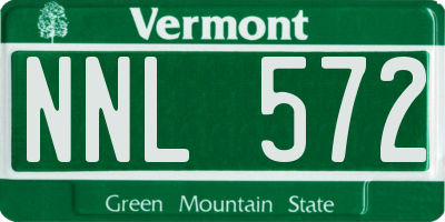 VT license plate NNL572