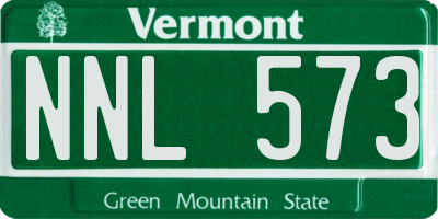 VT license plate NNL573