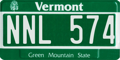 VT license plate NNL574