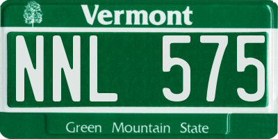 VT license plate NNL575