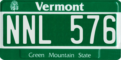 VT license plate NNL576