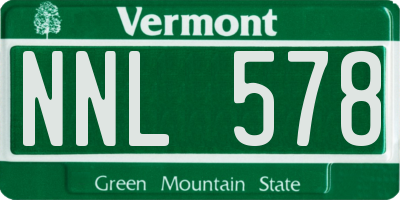 VT license plate NNL578