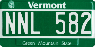 VT license plate NNL582
