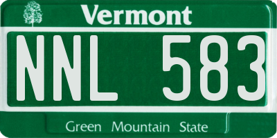 VT license plate NNL583