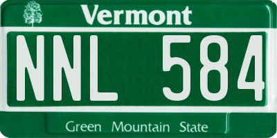 VT license plate NNL584