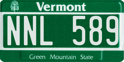 VT license plate NNL589