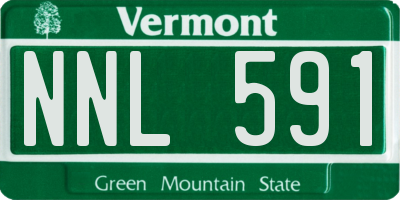 VT license plate NNL591