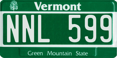 VT license plate NNL599