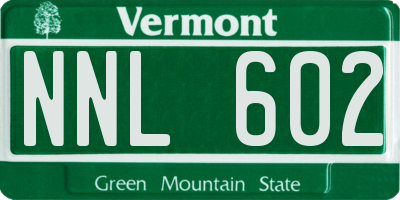 VT license plate NNL602