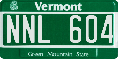 VT license plate NNL604